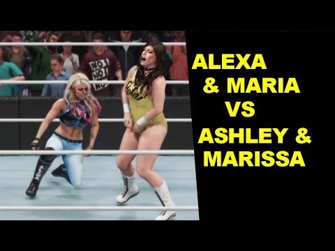 WWE 2K19 Alexa Bliss & Maria Kanellis vs Ashley Graham & Marissa Torres - Elimination Tag