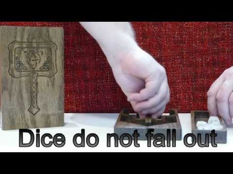 Compact Dice Tower / Dice Tray / Dice Box in solid oak