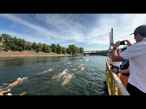 Video Thumbnail: France: hundreds dive into the Seine for Paris’ first river race in 80 years
