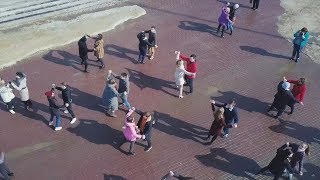 Флешмоб в честь первого юбилея воссоединения Крыма с Россией