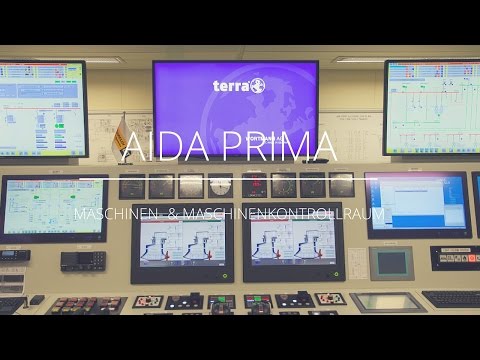 AIDAprima Maschinenraum und Maschinenkontrollraum
