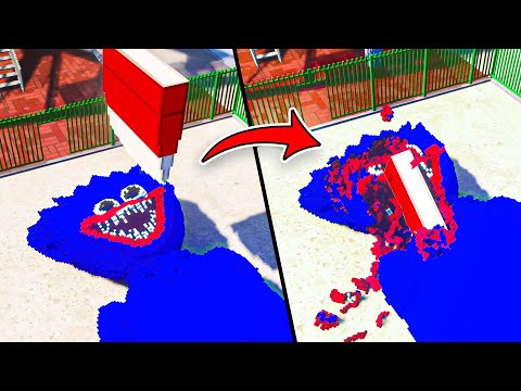 Crushing HUGGY WUGGY With a 1000KG AXE Blade - Teardown Mods