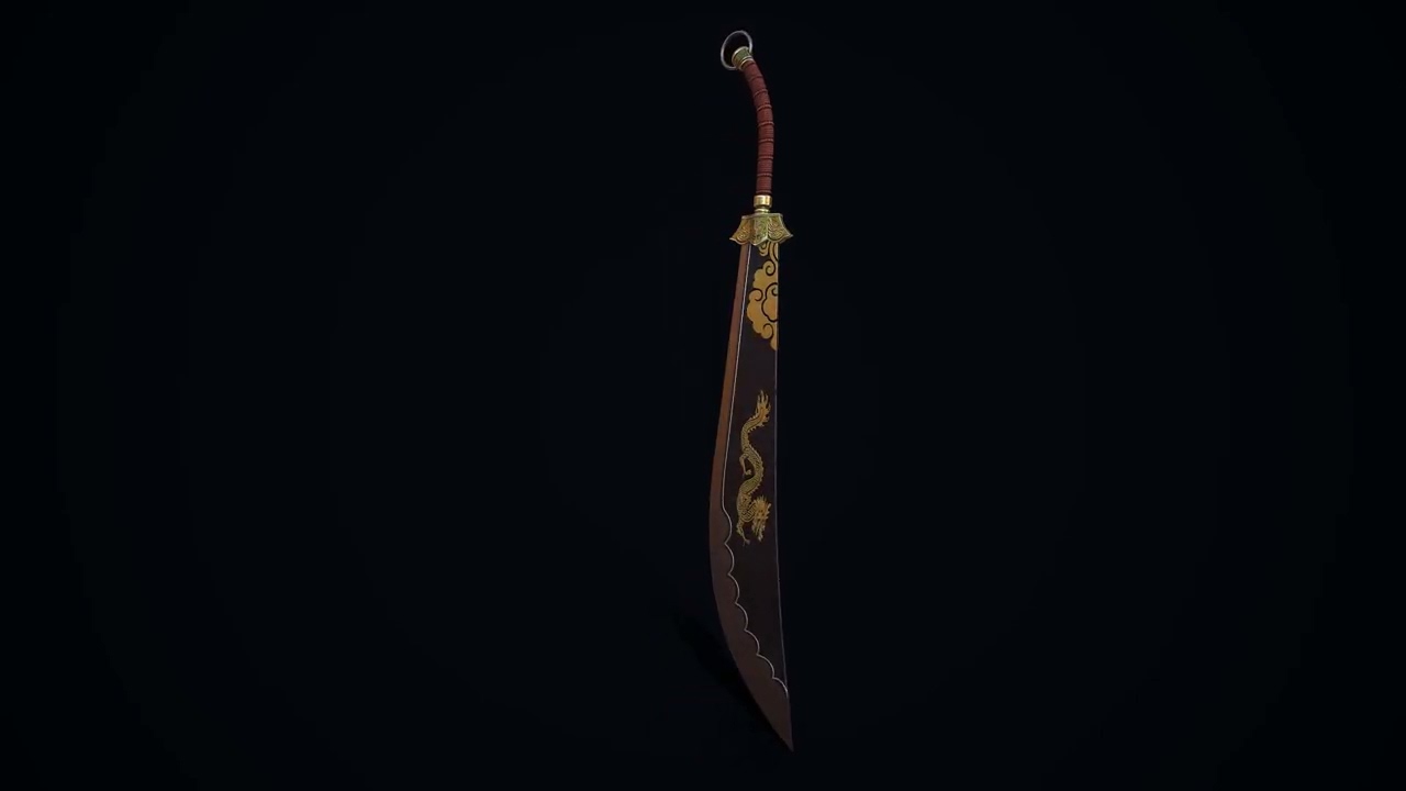 Two-handed Dao sword 3D Model