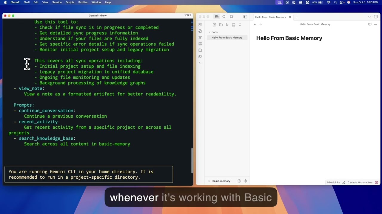 Use Basic Memory with Google Gemini