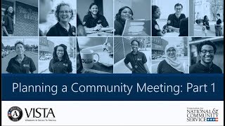 Planning a Community Meeting: Part1