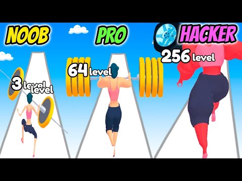 NOOB vs PRO vs HACKER - Weight Runner 3D BIG UPDATE PART 02