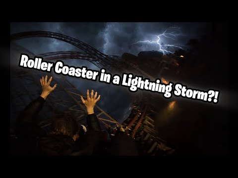 Brutal RMC Coaster in a Raging Storm – Zadra Full POV Experience