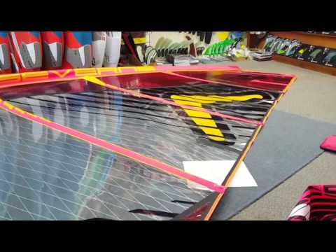 Taking a customer through a new Severne sail rig.