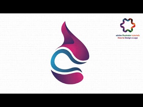 Water Drop Logo Design Tutorial With Different color every layer Adobe illustrator tutorial