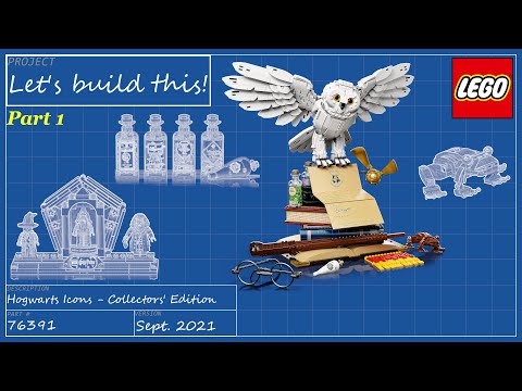 Let's build this live! - LEGO Harry Potter 76391- Hogwarts Icons - Collectors' Edition - Part 1