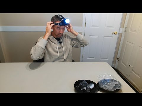 HEAD LAMP ! BRIGHT and useful! UNBOXING AND REVIEW | Great for camping.. biking, hiking, spelunking!