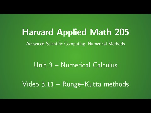 Harvard AM205 video 3.11 - Runge–Kutta methods