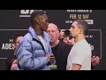 Israel Adesanya, Robert Whittaker Respectful in Press Conference Staredown | UFC 271 | MMA Fighting