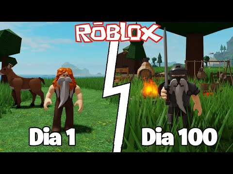 PASSEI 100 DIAS no THE SURVIVAL GAME do ROBLOX!