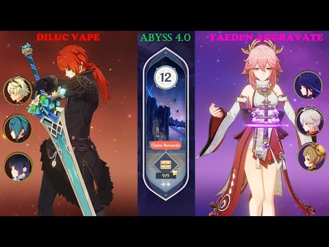 ABYSS 4.0 DILUC VAPE (double hydro) AND YAEDEN AGGRAVATE