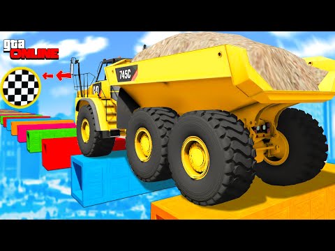 НОВЫЙ ЭКСПЕРИМЕНТ В ГТА 5! КАК ДАЛЕКО БЕЛАЗ DUMP ПРОЕДЕТ ПО УДЛИНЯЮЩИЙСЯ ПРЕРЫВИСТОЙ ДОРОГИ ?