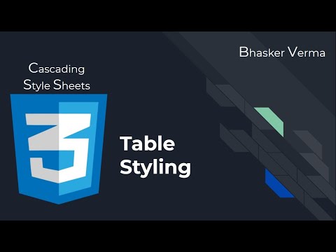 CSS Tutorial for beginners in Hindi 39 | How to style HTML Table using CSS properties