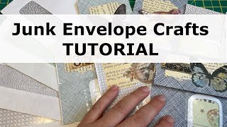 EASY Junk Mail Envelope Window Pockets | Tutorial | Craft With Me | Repurpose #asmr #asmr No talking