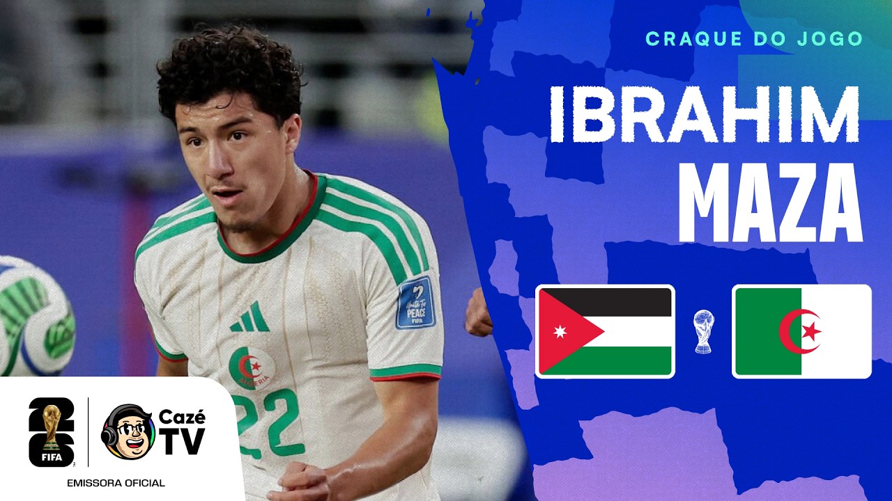 JOVEM TALENTO! TODOS OS LANCES DE IBRAHIM MAZA EM JORDÂNIA X ARGÉLIA | COPA DO MUNDO | 2ª RODADA