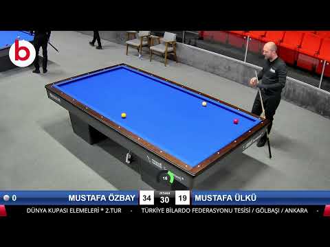 MUSTAFA ÖZBAY & MUSTAFA ÜLKÜ Bilardo Maçı - DÜNYA KUPASI ELEMELERİ-2.TUR