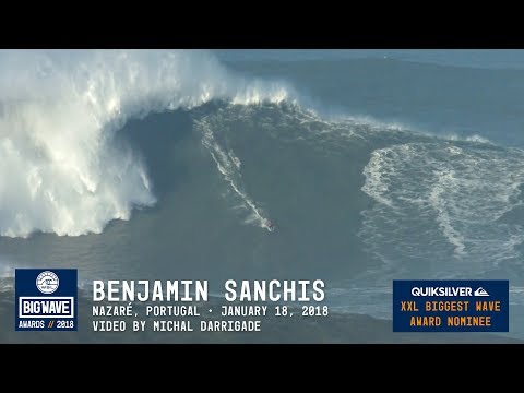 Benjamin Sanchis at Nazaré  - 2018 Quiksilver XXL Biggest Wave Nominee - WSL Big Wave Awards