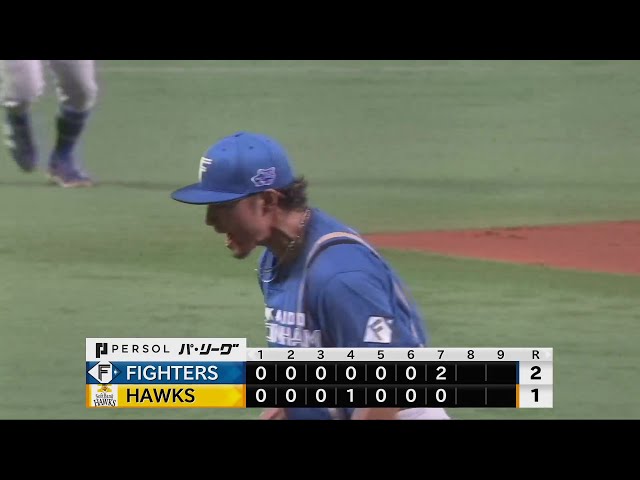 【7回裏】三振を奪い吠えた!! ファイターズ・伊藤大海 7回3安打1失点の好投を見せる!! 2024年8月4日 福岡ソフトバンクホークス 対 北海道日本ハムファイターズ
