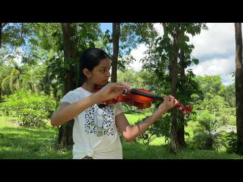 Vidushi Playing Violin in nature