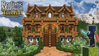 Minecraft How to Build a Realistic Mansion (Tutorial)