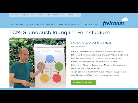 TCM-Ausbildung im eLearning und Abschluss-Test: Traditionelle Chinesische Medizin flexibel lernen!