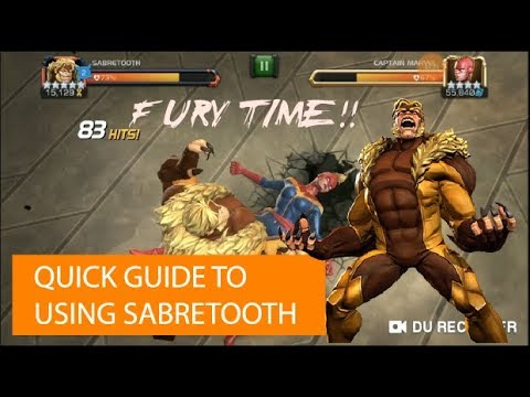 FURY TIME: Quick guide on how to use Sabretooth, MCOC, 5 Star Sabretooth vs ROL CM