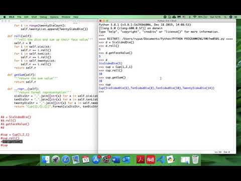 Python Programming Assignment 0501 Diceandcups