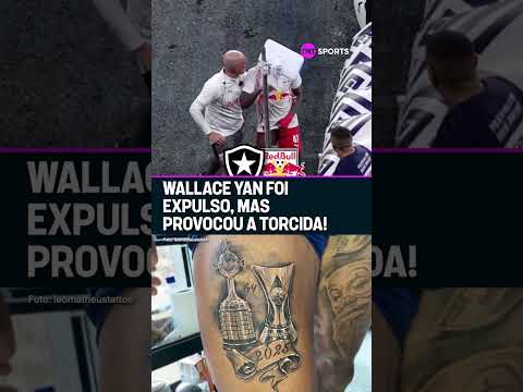 WALLACE YAN PROVOCOU A TORCIDA DO BOTAFOGO COM A TATUAGEM DOS TÍTULOS NO RIVAL! 😳😂🔥 #shorts
