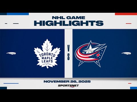 NHL Highlights | Maple Leafs vs. Blue Jackets - November 26, 2025