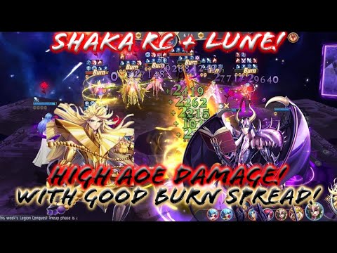 Saint Seiya: Awakening (KOTZ) - Arayashiki Shaka Repair Cloth + Lune PvP Lineup Test! High Aoe Burn!