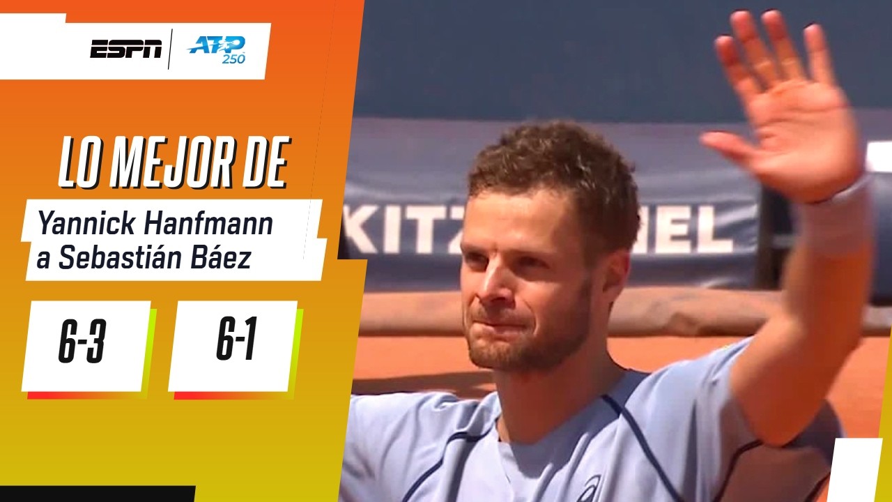 HASTA ACÁ LLEGÓ SEBA: BÁEZ NO PUDO CONTRA HANFMANN Y SE DESPIDIÓ DEL ATP 250 DE KITZBUHEL | RESUMEN