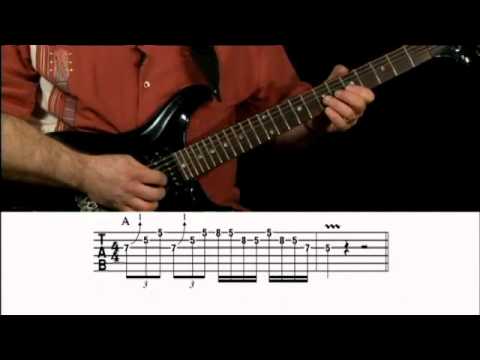 Fancy Blues Licks Guitar Lesson @ GuitarInstructor.com (excerpt)