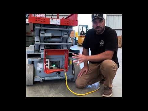 Battery Charger on a Skyjack 3219 Scissor Lift | How to Charge Batteries on a Scissor Lift