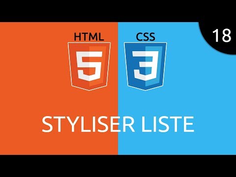 HTML CSS 18 styliser liste