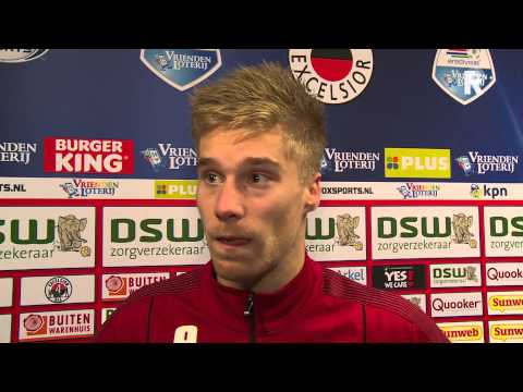 Tom van Weert na afloop van Excelsior - FC Groningen