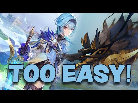 Eula makes the Golden Wolflord Boss Fight looks easy - Genshin Impact