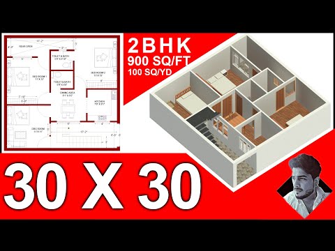 30 X 64 House Plan 2Bhk With Parking Ground First Floor 30 X 64 घर का नक्शा 1920sq ft