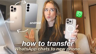 How to transfer WhatsApp Data to New Phone (iPhone-Android) | Wondershare MobileTrans Tutorial
