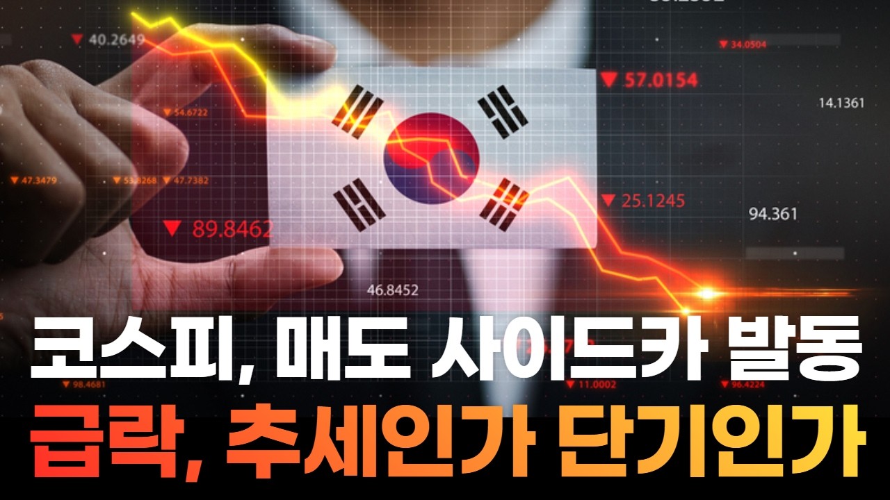 코스피, 매도 사이드카 발동...급락, 추세인가 단기인가
