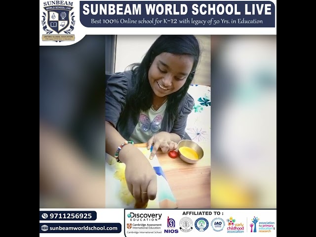 Sunbeam World School Students Conduct Science Experiment 🔬