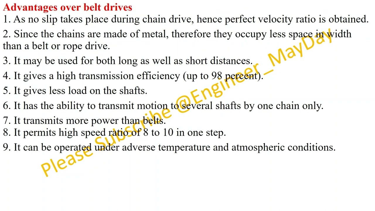 Machine Elements Chapter 3 Chain Drives Notes