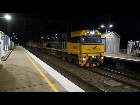 Two PN freights at Narara - 3BW4 and 1431 - 22/2/17