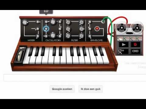 Kraftwerk and sirene sounds with Google synthesizer Robert Moog Google Doodle