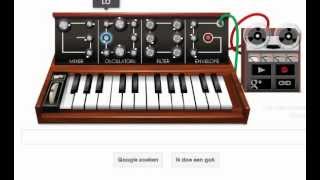 Kraftwerk and sirene sounds with Google synthesizer Robert Moog Google Doodle