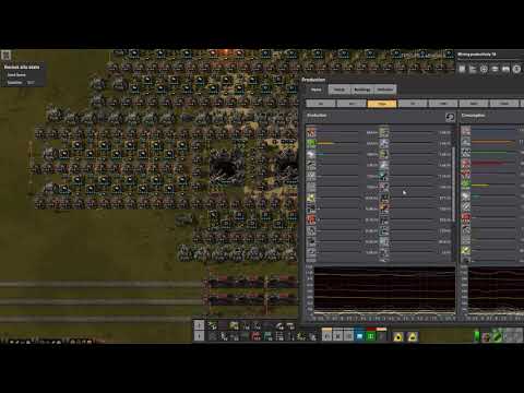 Late game factorio, 2K science per minute rocket launches