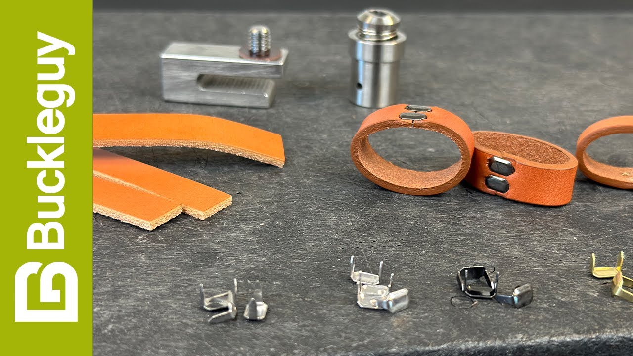 How to set leather staples for making belt loops
